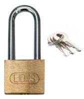 Brass Padlock - Long Shackle - 50mm - Global Imports & Exports NZ