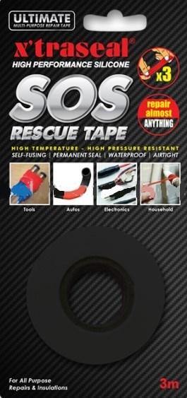 S.O.S Rescue Tape - 25mm x 3m - Black - Global Imports & Exports NZ