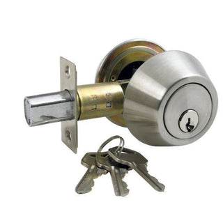 3001SS Single Cylinder Deadbolt - Stainless Steel - Global Imports & Exports NZ
