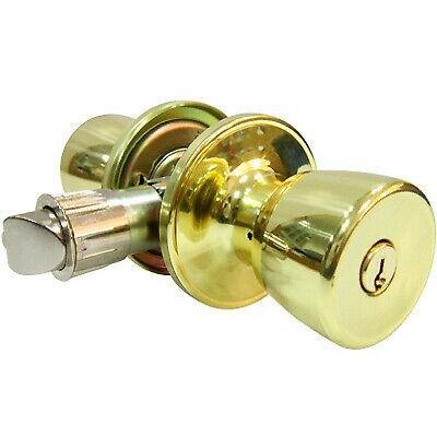 5307 Ent Lockset 60/70mm - Tulip - Polished Brass - Global Imports & Exports NZ