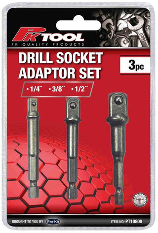 Socket/Drill Adaptor 3 Pieces Set - Global Imports & Exports NZ