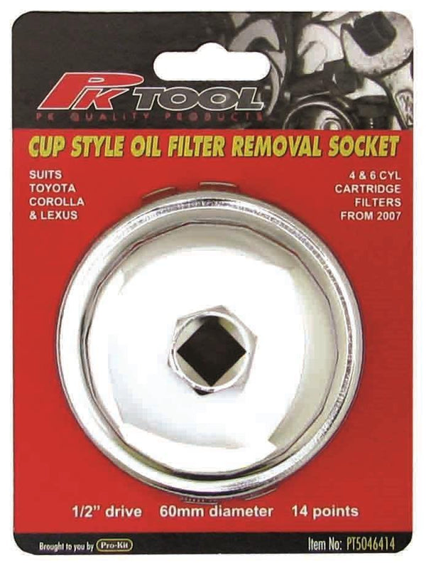 CUP STYLE OIL FILTER REMOVER - SUITS LATE COROLLA & LEXUS 4 & 6CYL 64-14F - Global Imports & Exports NZ