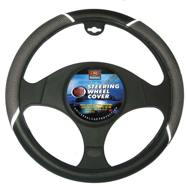 38cm Breathe Free Anti-Slip Steering Wheel Cover - Grey - Global Imports & Exports NZ