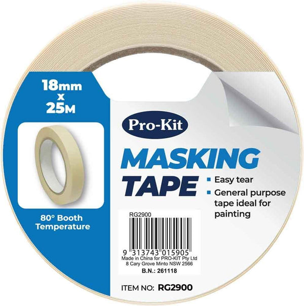 Masking Tape 25mtr x 18mm - Global Imports & Exports NZ