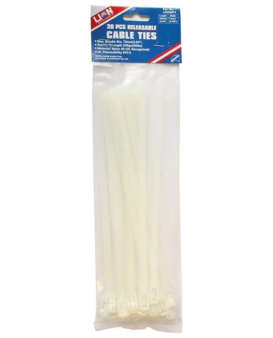 Cable Tie Natural - 4.6mm x 102mm - 20pc - Global Imports & Exports NZ